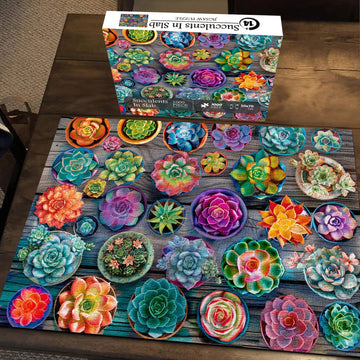 Sukkulent im Plattensäge -Puzzle 1000 Stücke